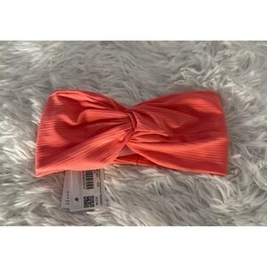 NWT Lululemon Ribbed Nulu Twist-Front Headband One‎ Size Raspberry Cream NEW